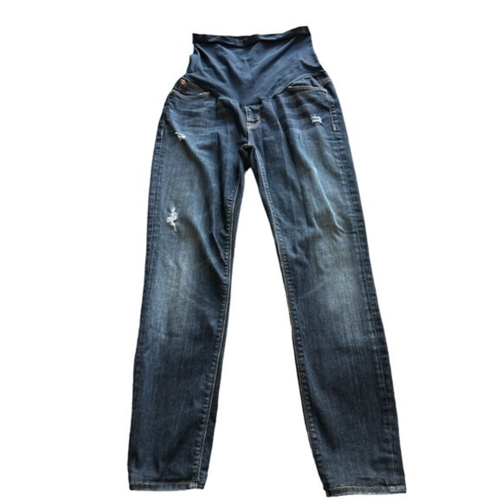 Hudson Maternity Denim Collection Blue Jeans Full Panel Size 28 EUC #4226